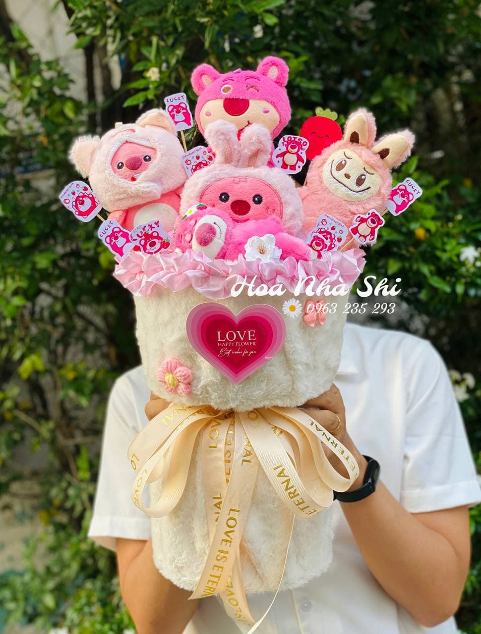 hoanhashi.com bo hoa gau bong mix 338