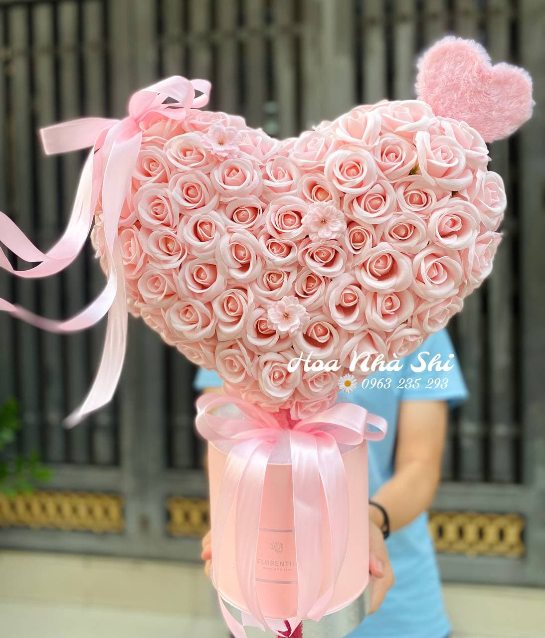 Hoa Sáp Thơm Trái Tim 3D  150 Bông
