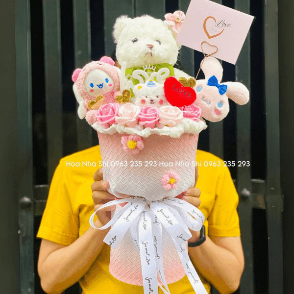 Bó Hoa Gấu Bông Mix - 62