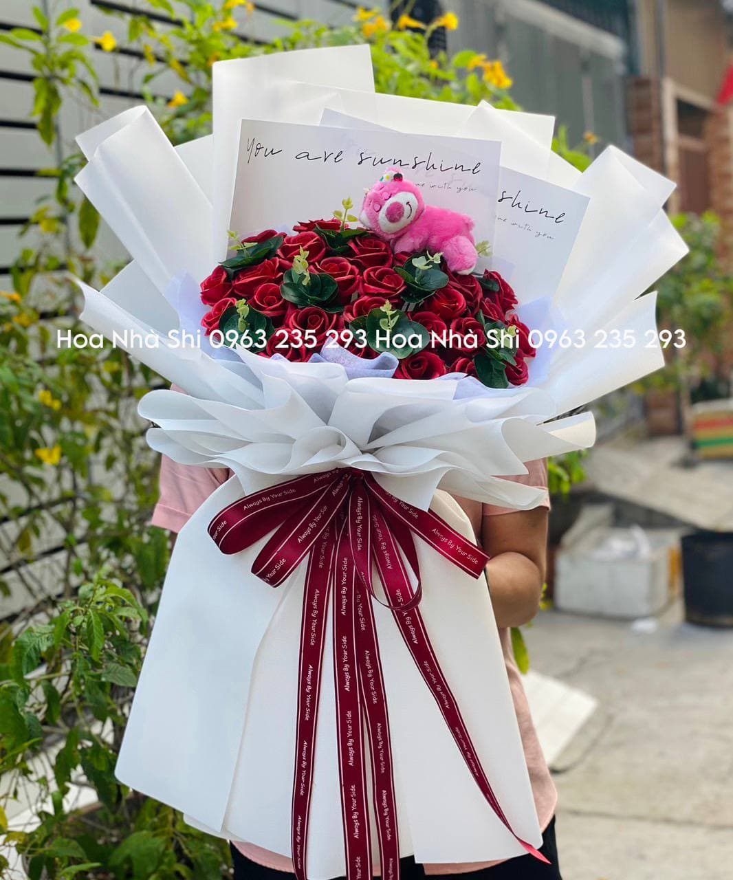 Bó Hoa Sáp Thơm Mix Gấu Dâu Tí Hon - 204