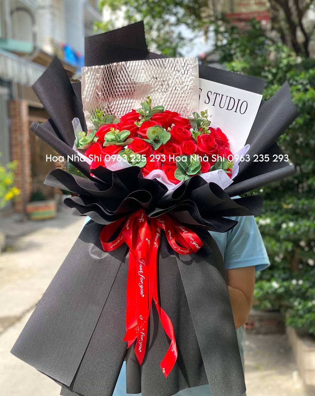 Bó Hoa Sáp Thơm Màu Đỏ - 278