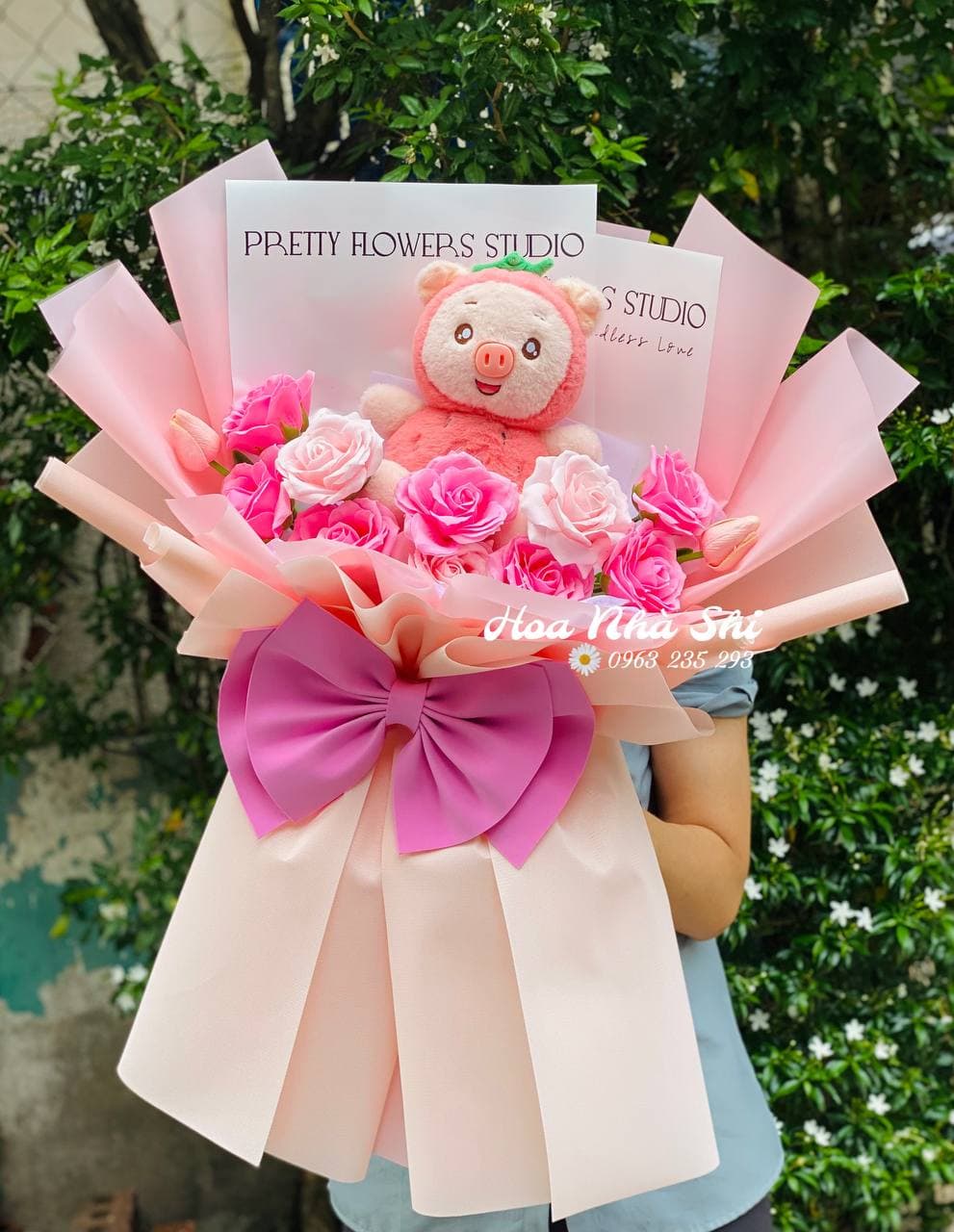 Bó Hoa Sáp Thơm Mix Gấu Bông - 352