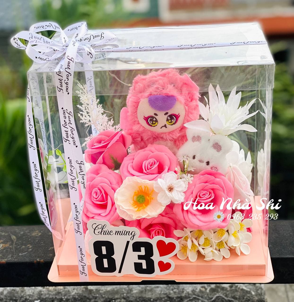 Hộp Hoa Sáp Thơm Mix Gấu - 360