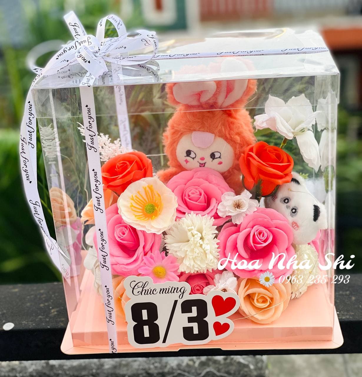 Hộp Hoa Sáp Thơm Mix Gấu - 360