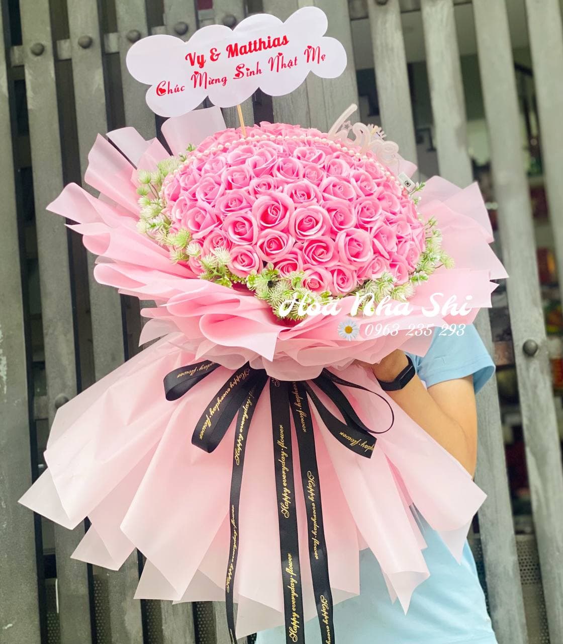 Bó Hoa Sáp Thơm Công Chúa 99 Bông - Hồng - 364