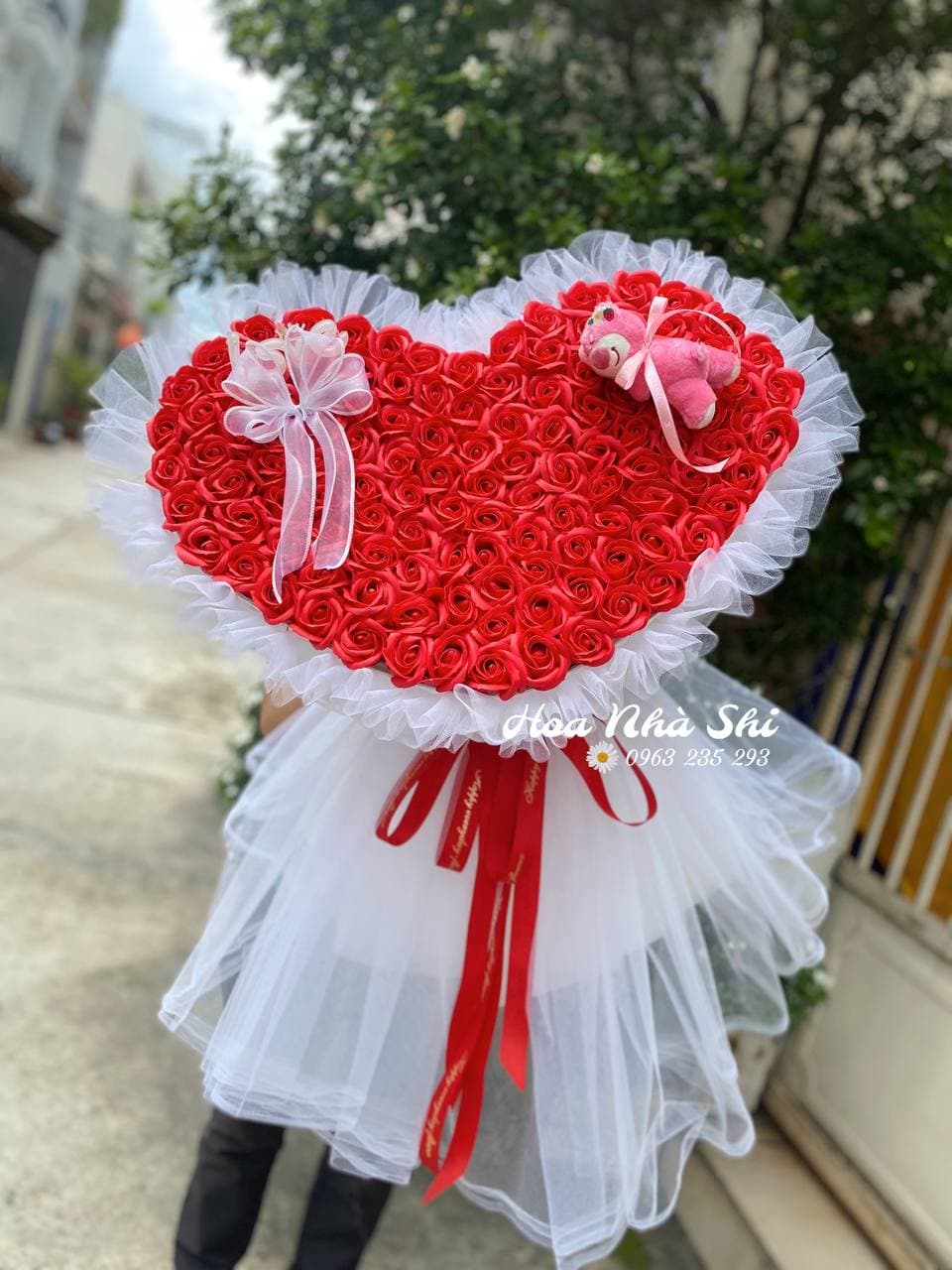 Bó Hoa Sáp Thơm Trái Tim 120 Bông - Đỏ - 397