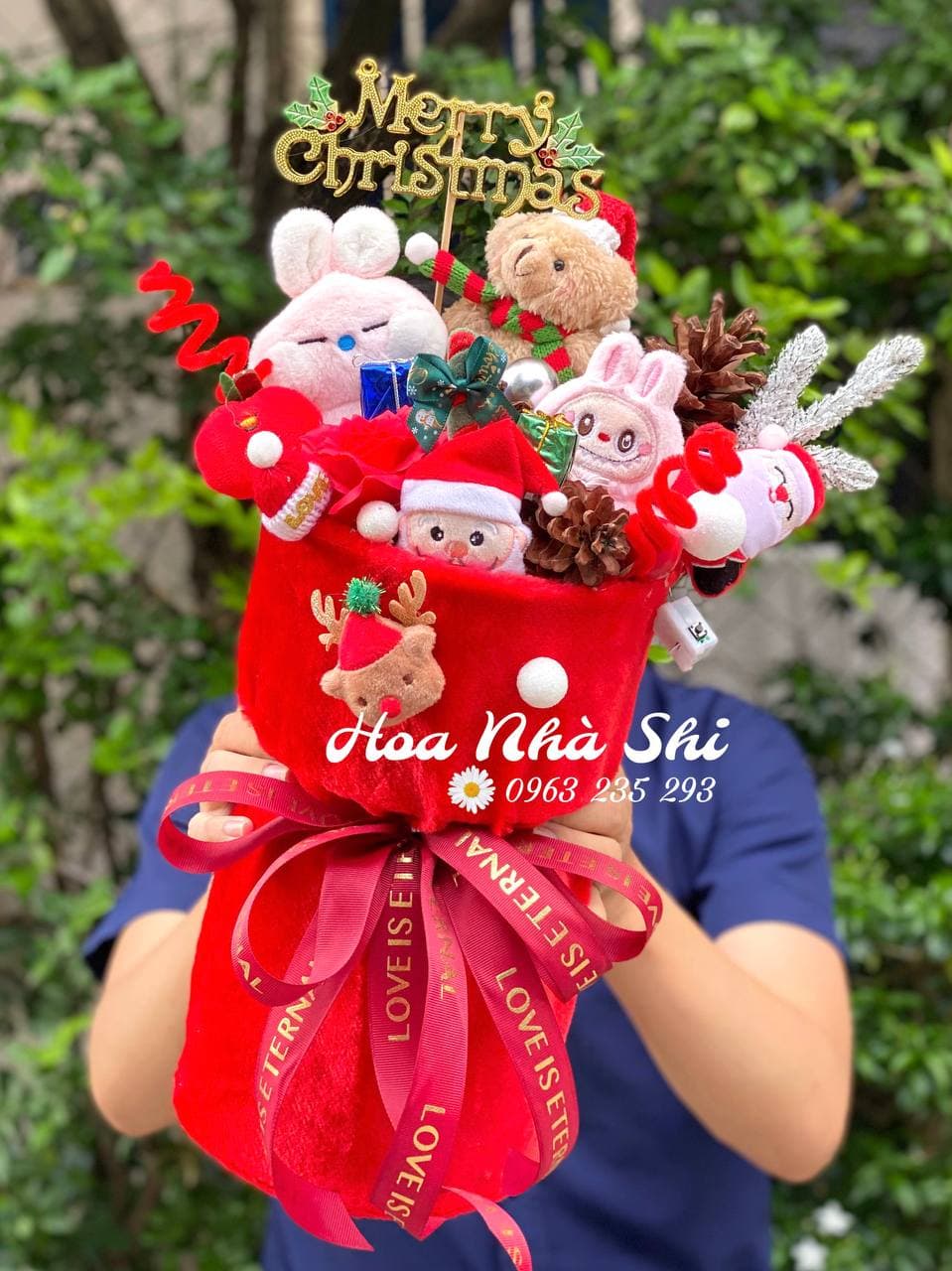 Bó Hoa Gấu Bông Noel - 408
