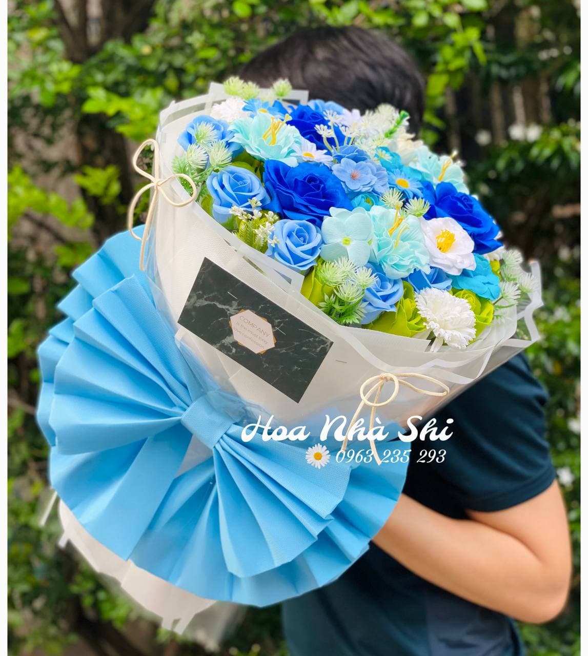 Bó Hoa Sáp Thơm - Xanh Dương - 413